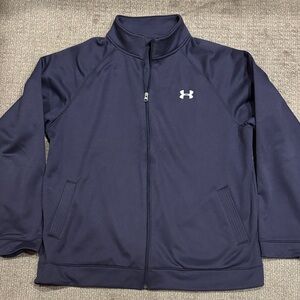 Under Armour Men’s Navy Blue Full Zip-Up Fleece, Like-New